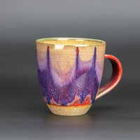 Image 3 of Dark Magenta Flambé Waves #1 - Tall Mug