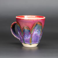 Image 1 of Magenta Flambé/Purple Rust Arches - Tall Mug