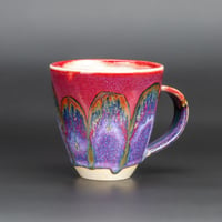 Image 3 of Magenta Flambé/Purple Rust Arches - Tall Mug