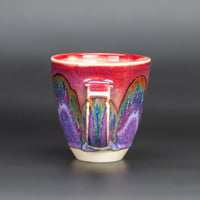 Image 2 of Magenta Flambé/Purple Rust Arches - Tall Mug