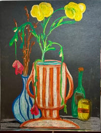 Yellow Carnations in Vase