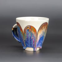 Image 1 of Deep Blue/Rust Arches Drippy - Tall Mug