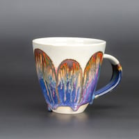 Image 3 of Deep Blue/Rust Arches Drippy - Tall Mug