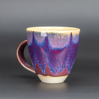 Image 1 of Dark Magenta Flambé Waves - Large Mug