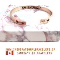 Image 2 of "I Am Enough" Bracelet – Secretly Engraved for Self-Love and Confidence