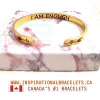 Image 3 of "I Am Enough" Bracelet – Secretly Engraved for Self-Love and Confidence