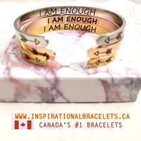 Image 1 of "I Am Enough" Bracelet – Secretly Engraved for Self-Love and Confidence