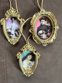 Victorian Cat Lady Ornaments (set of 3)