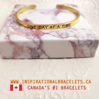 Image 2 of "One Day at a Time" Bracelet – Engraved on the Outside for Strength and Resilience