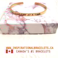 Image 3 of "One Day at a Time" Bracelet – Engraved on the Outside for Strength and Resilience