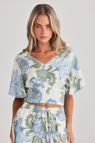 Image of Vanessa Top. Ibiza Print. By Talisman the Label.