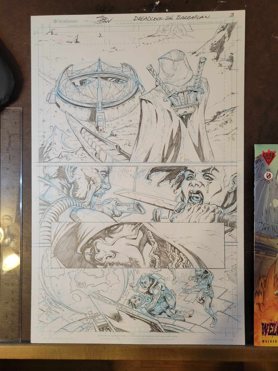 Image of Dreadlock The Barbarian Original art page 3