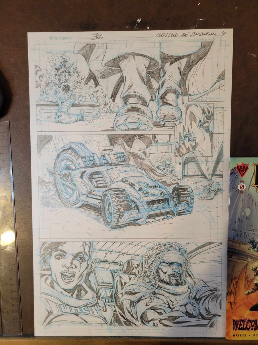 Image of Dreadlock The Barbarian Original art page 9