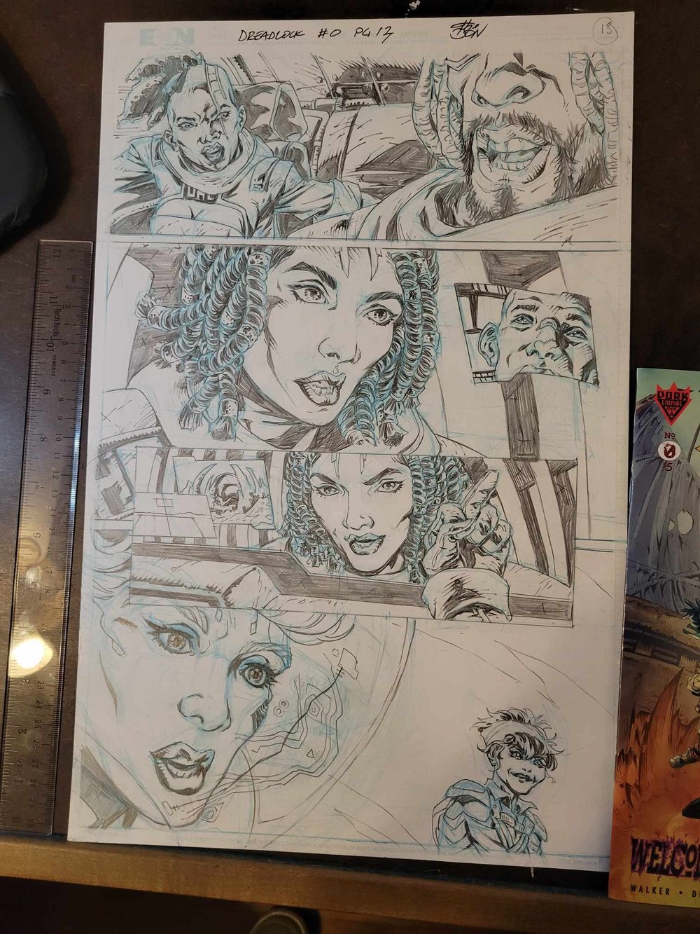 Image of Dreadlock The Barbarian Original art page