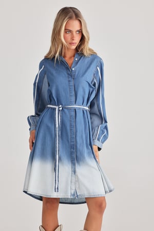Image of Stella Denim Dress. Ombre Denim. By Talisman the Label 