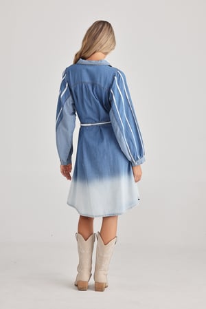 Image of Stella Denim Dress. Ombre Denim. By Talisman the Label 