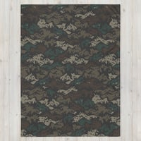 Image 5 of CORAL CAMO Throw Blanket JUNGLE