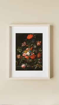 Image 1 of Vibrant Dutch Golden Age Floral Still Art Print