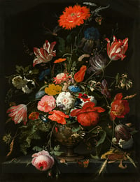 Image 2 of Vibrant Dutch Golden Age Floral Still Art Print