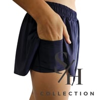 Image 1 of Lacey Butterfly Shorts - Navy