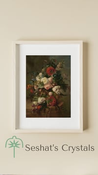 Image 1 of Romantic Floral Bouquet In Evening Light Art Print