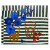  ~New Work!~ Blue geranium on green stripes II 