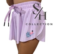 Image 1 of Lacey Butterfly Shorts - Light Purple