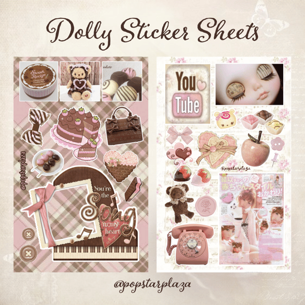 Image of Dolly Sticker Sheets - Popstar Plaza