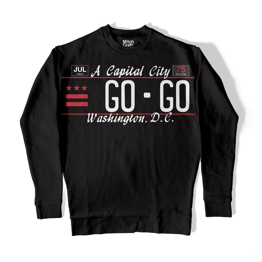 Image of LOVE DC GOGO License Plate Max Crewneck Sweatshirt