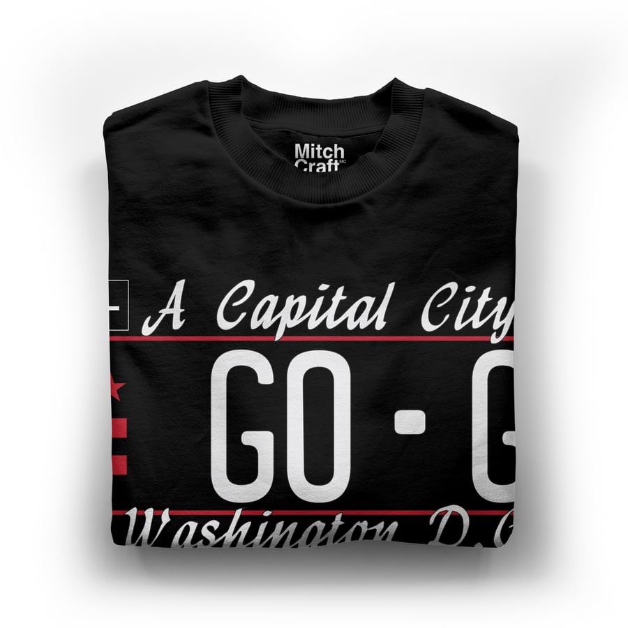 Image of LOVE DC GOGO License Plate Max Crewneck Sweatshirt