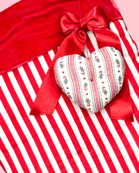 Image 1 of My Heart To Yours Ornament Vintage Candy Cane