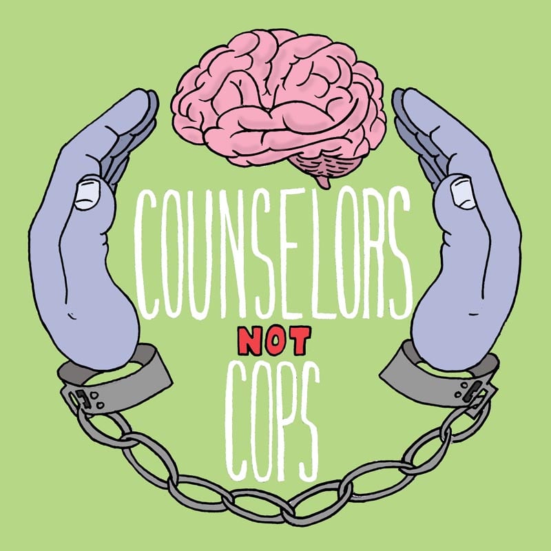 Image of Counselors Not Cops Sticker 2"