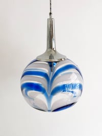 Image 1 of LÁMPARA DE TECHO MURANO AZUL, AÑOS 70