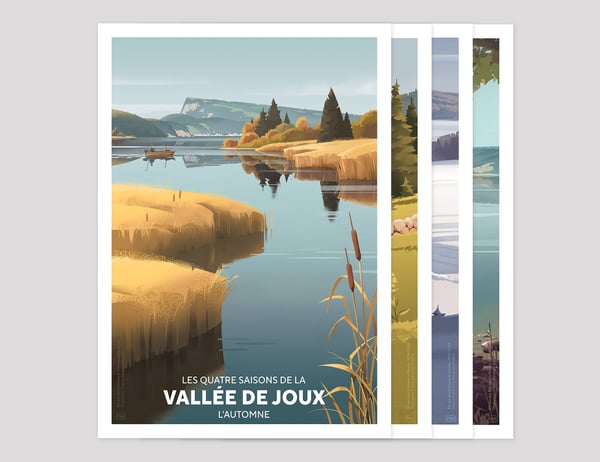 Image of Série de 4 affiches "Vallée de Joux"