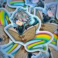 Image 2 of Alhaitham Reading Rainbow Sticker