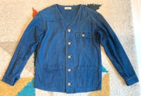 Image 1 of Japan Blue jeans Momotaro indigo dyed sashiko jacket, size M (fits slim)