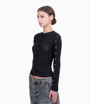 Image of PROTÉMOA - Touch Black Cardigan