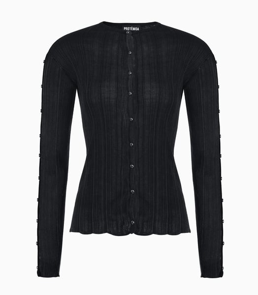 Image of PROTÉMOA - Touch Black Cardigan