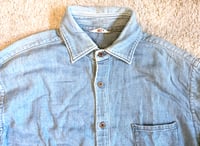 Image 2 of 45 rpm indigo dyed selvedge denim shirt, size 4 (fits M)