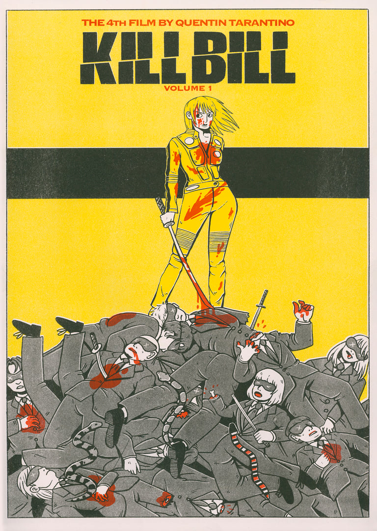 Kill Bill A3 Risograph Movie Poster
