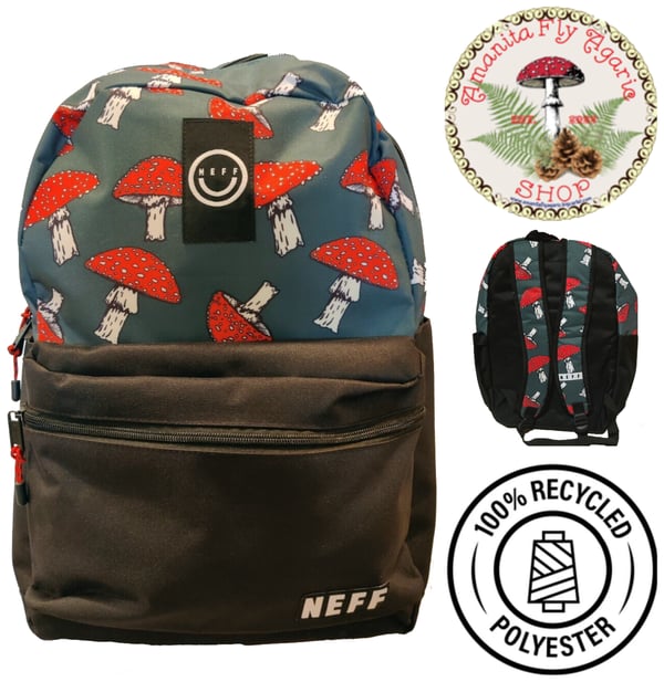 Image of 🍄 NEFF Microdose Mushroom Structure Backpack - Amanita - Cottagecore Daily Bag