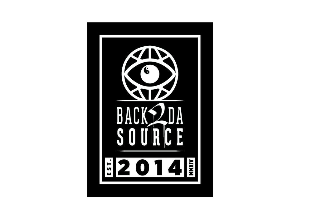 Image of Limited edition Back2DaSource stickers (Black Edition, 7,4cm  x 10,5cm)