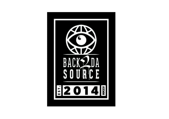 Image of Limited edition Back2DaSource stickers (Black Edition, 7,4cm  x 10,5cm)