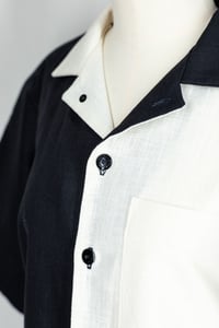 Image 5 of Chemise FERDINAND - Bigoût Lin Noir & Écru - À La Commande