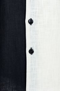 Image 9 of Chemise FERDINAND - Bigoût Lin Noir & Écru - À La Commande