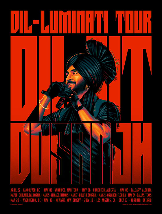 Image of Diljit Dosanjh North American Tour Poster 1