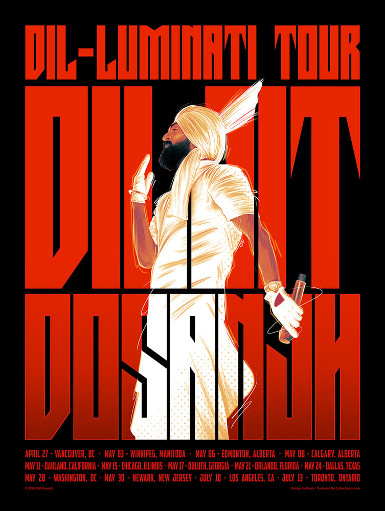 Image of Diljit Dosanjh North American Tour Poster 2