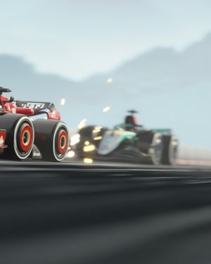 Image of Red and Silver F1