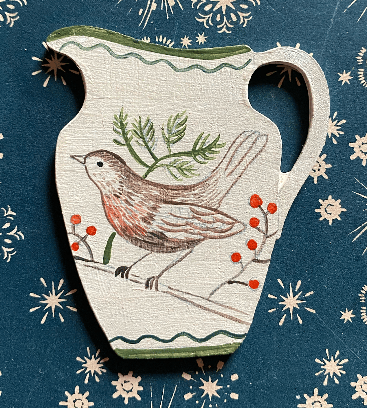 Image of Winter bird jug (75)