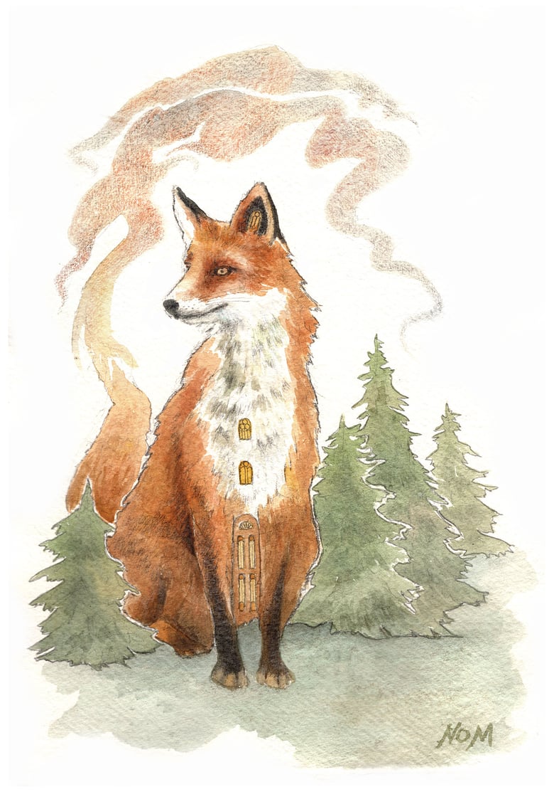 Image of 'The Fox' Original Artwork by Nom Kinnear King